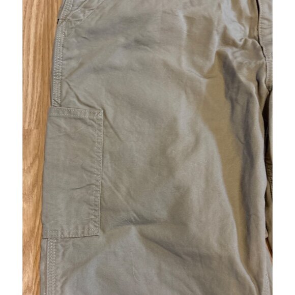 Carhartt Pants Mens 38x30 Tan Cotton Work Pants With Utility Pockets - Picture 2 of 9